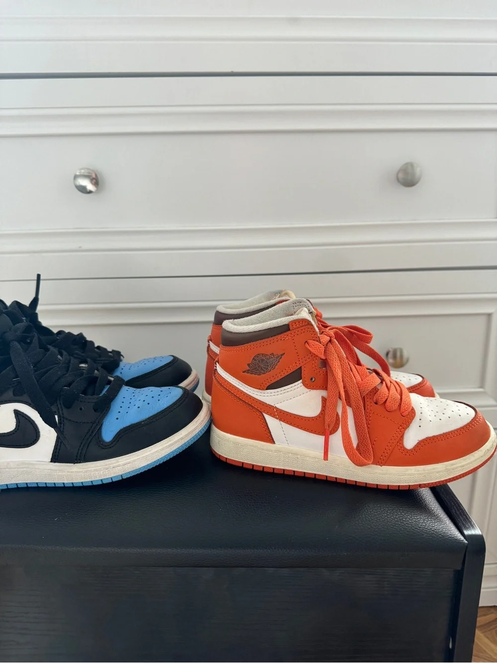 Nike Dunk High Kids Size 13 – 2 Pair Bundle – Orange/White & Black/Blue